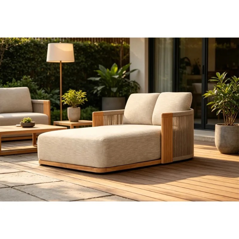 Outdoor Daybed Furniture - Kursi Santai Kayu Jati Tahan Cuaca