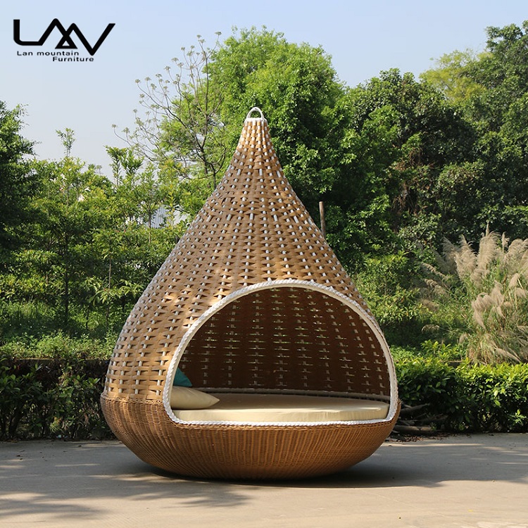 Outdoor Daybed Furniture - Kursi gantung anyaman bentuk sarang burung