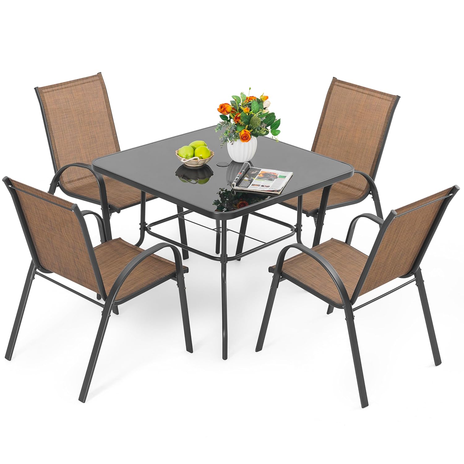 Outdoor Furniture Ofo - o*-5 Set Meja Makan Teras, Meja