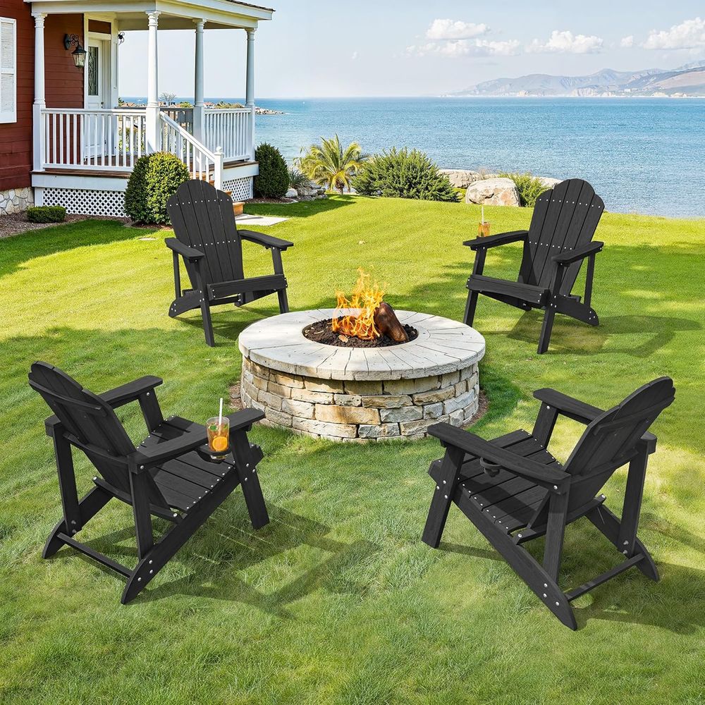 Outdoor Furniture Ofo - Set Kursi Adirondack isi 4 -