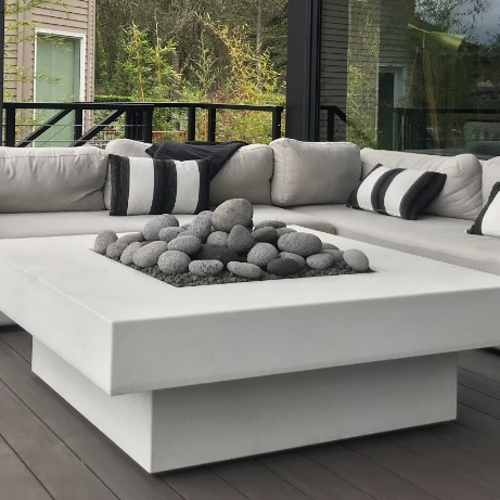 Outdoor Furniture Fire Pit - Set Sofa Luar Ruangan dengan Meja