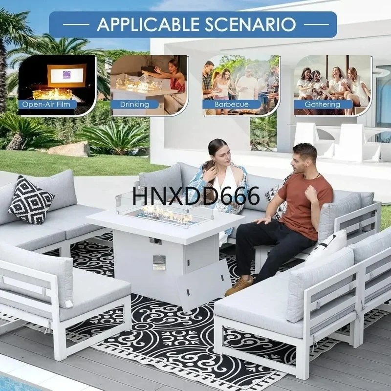 Set Sofa Teras Luar Ruangan 7- - Outdoor Furniture Fire Pit ulasan dan harga