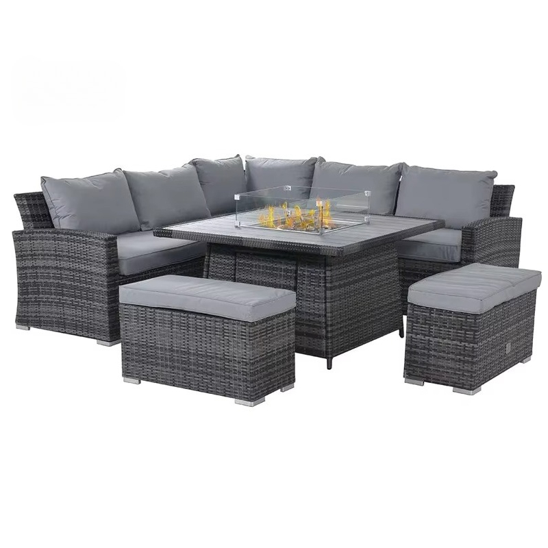 Set Sofa Patio Taman Tahan Air - Outdoor Furniture Fire Pit ulasan dan harga