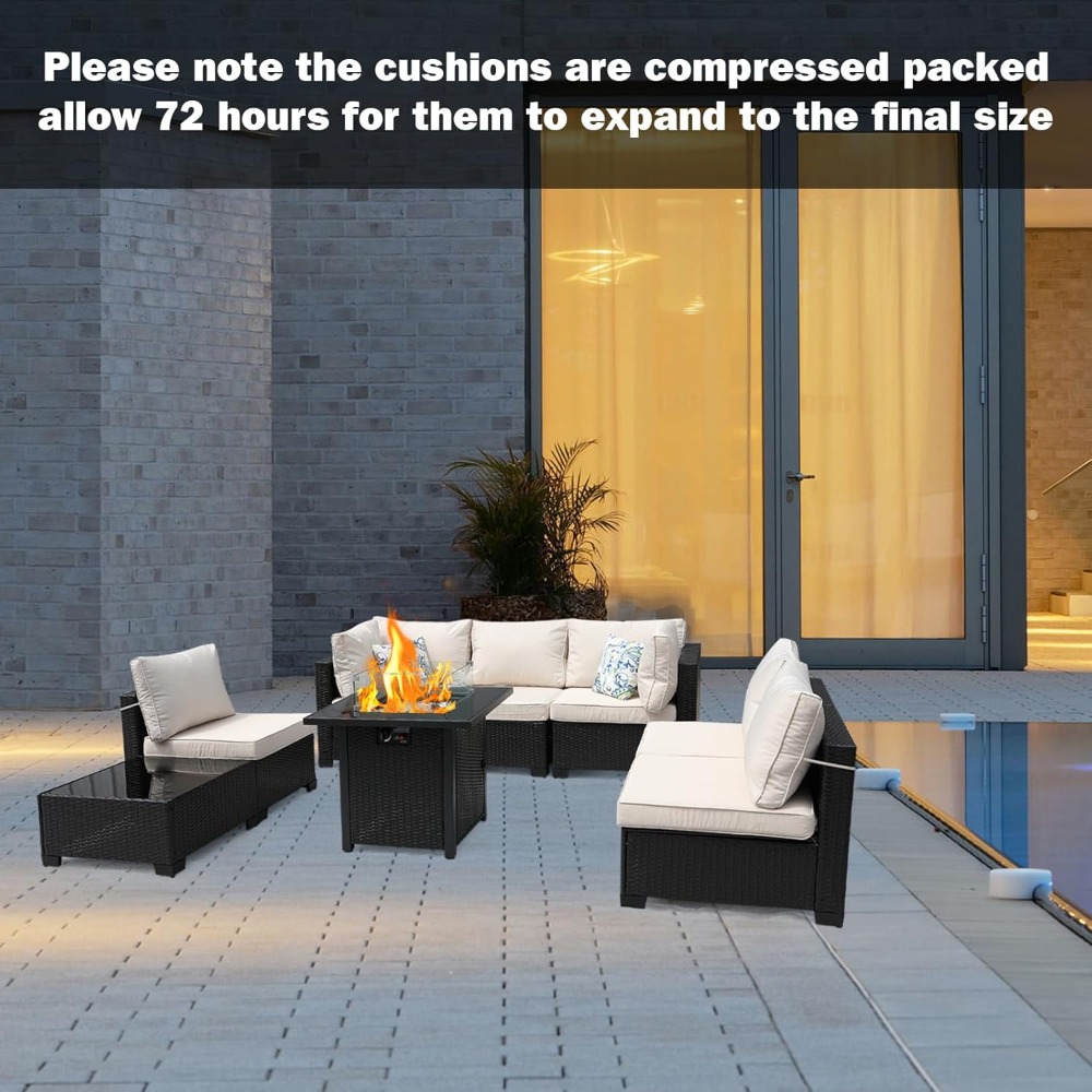 Set Sofa Seksional Luar Ruanga - Outdoor Furniture Fire Pit ulasan dan harga