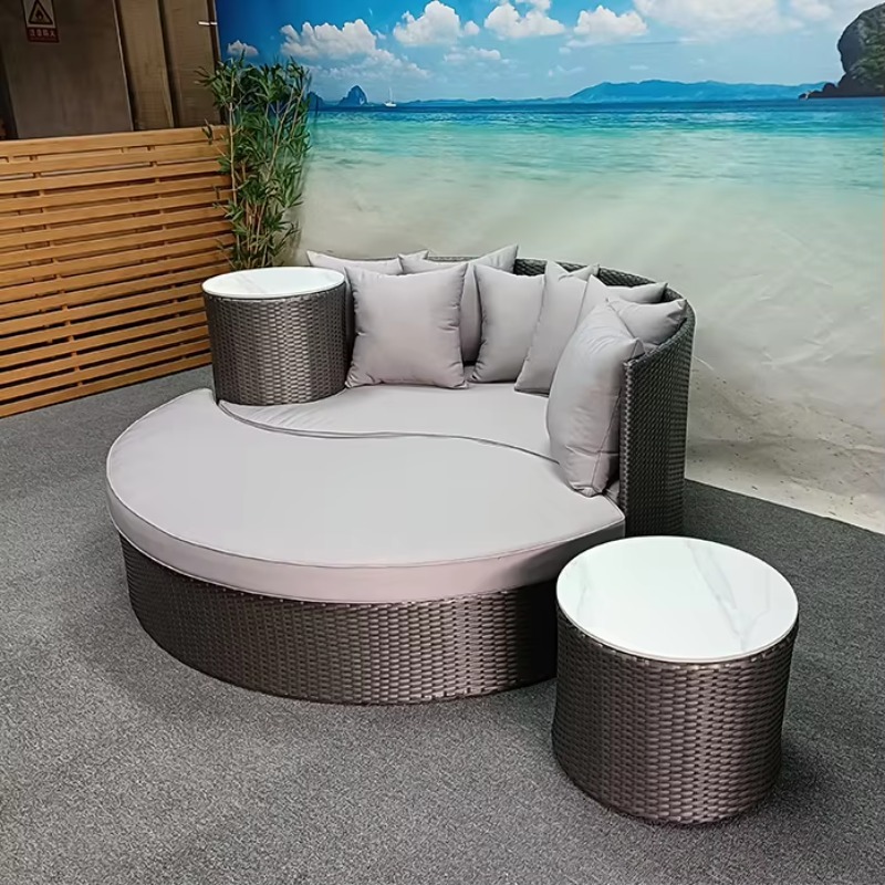 Tempat Tidur Santai Bulat Tali - Outdoor Daybed Furniture ulasan dan harga