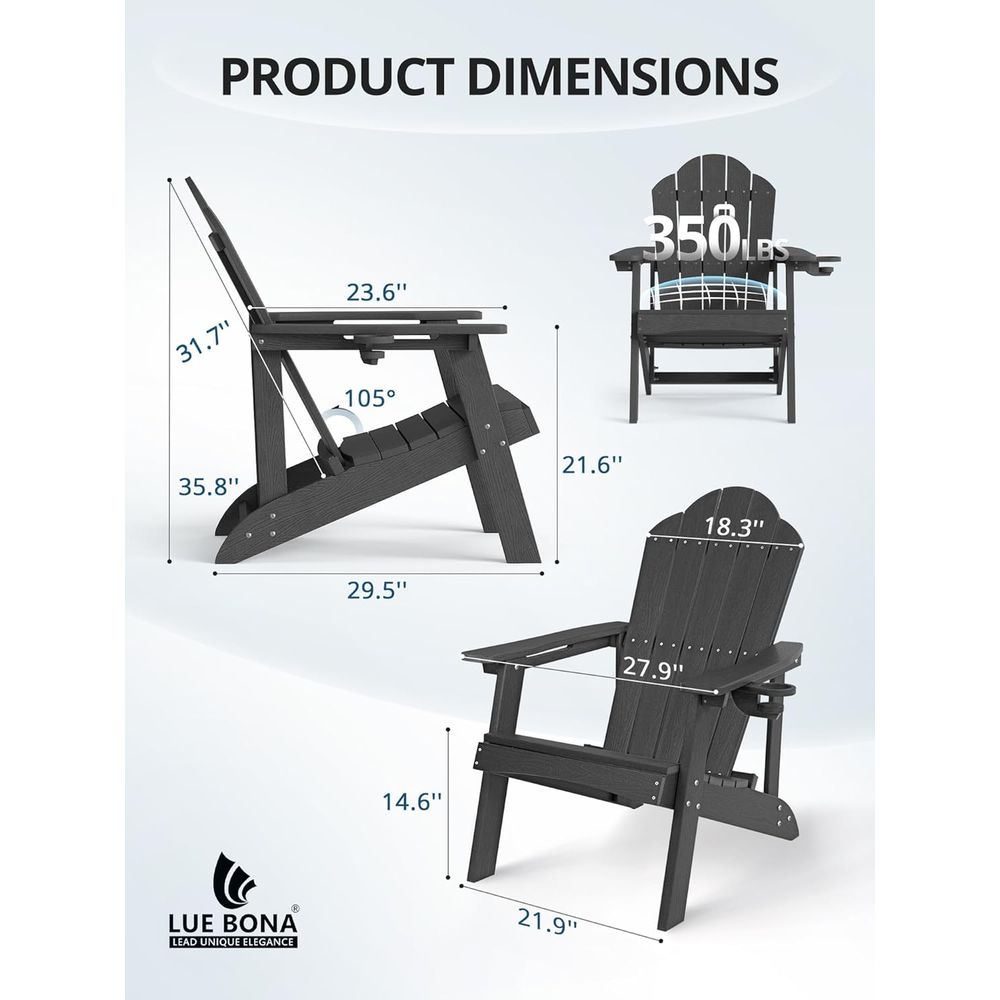 Set Kursi Adirondack isi 4 - K - Outdoor Furniture Ofo ulasan dan harga