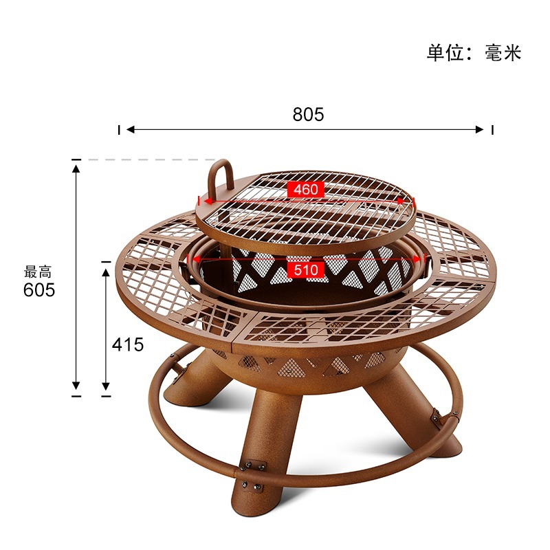 Set Pemanggang Barbekyu & Pera - Outdoor Furniture Fire Pit ulasan dan harga