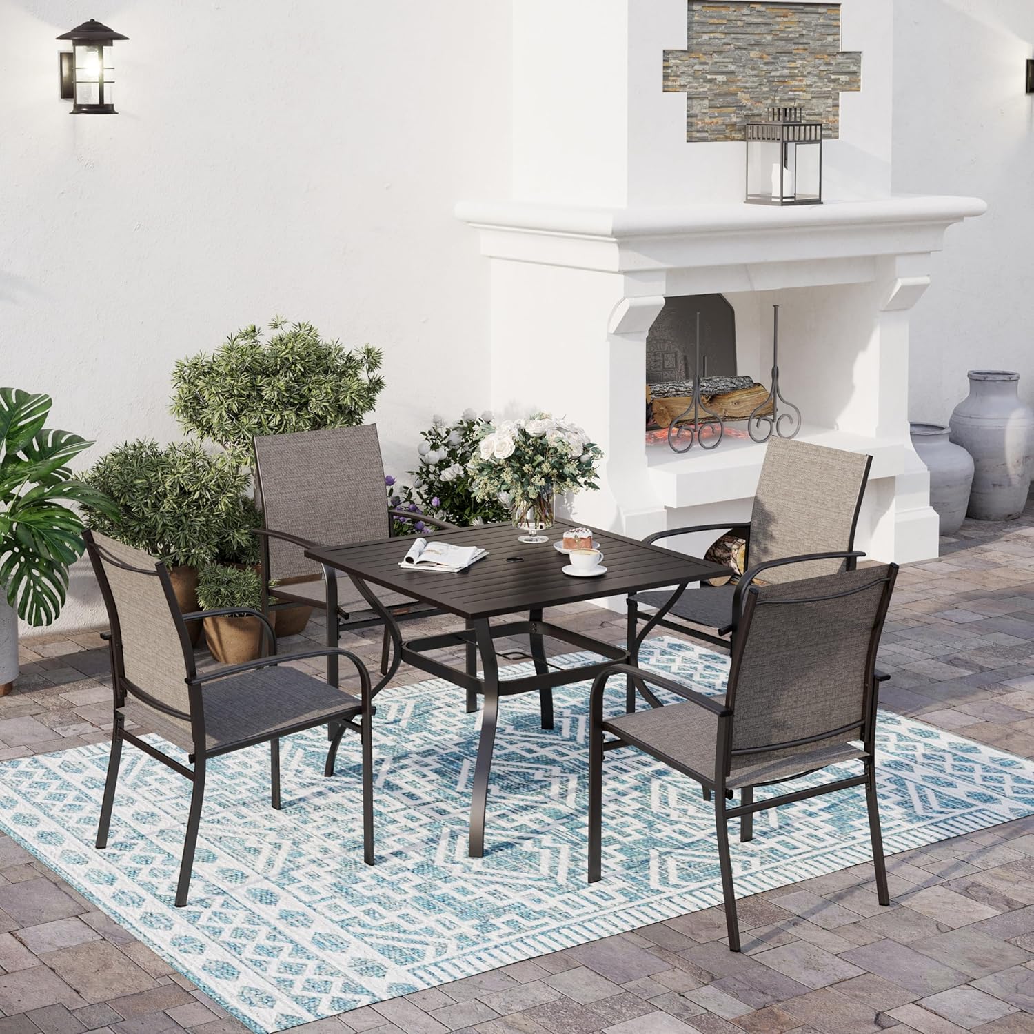 Set Kursi Makan Teras o*-Patio - Outdoor Furniture Ofo ulasan dan harga