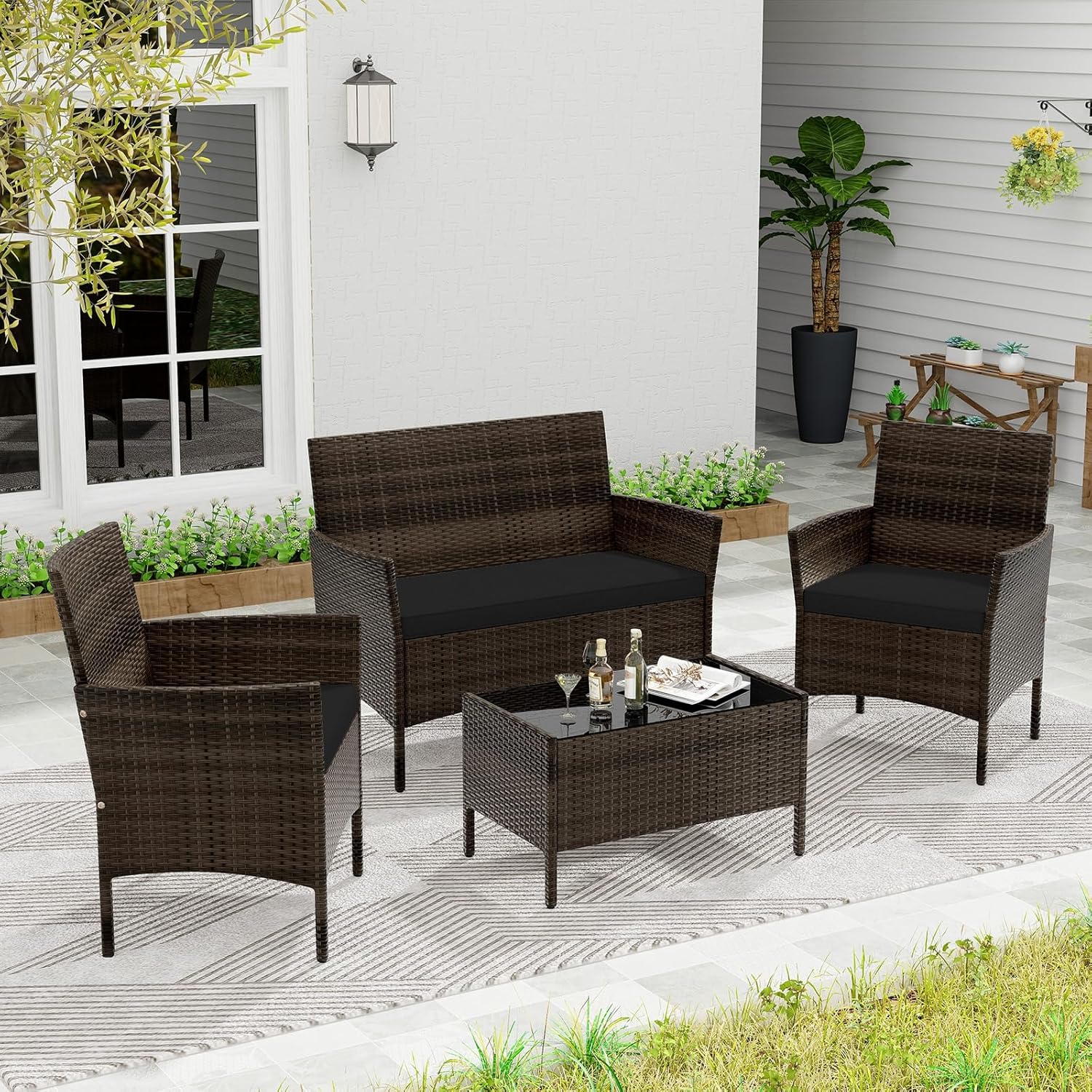 Set Furnitur Teras 4 Buah, Set - Outdoor Furniture Ofo ulasan dan harga