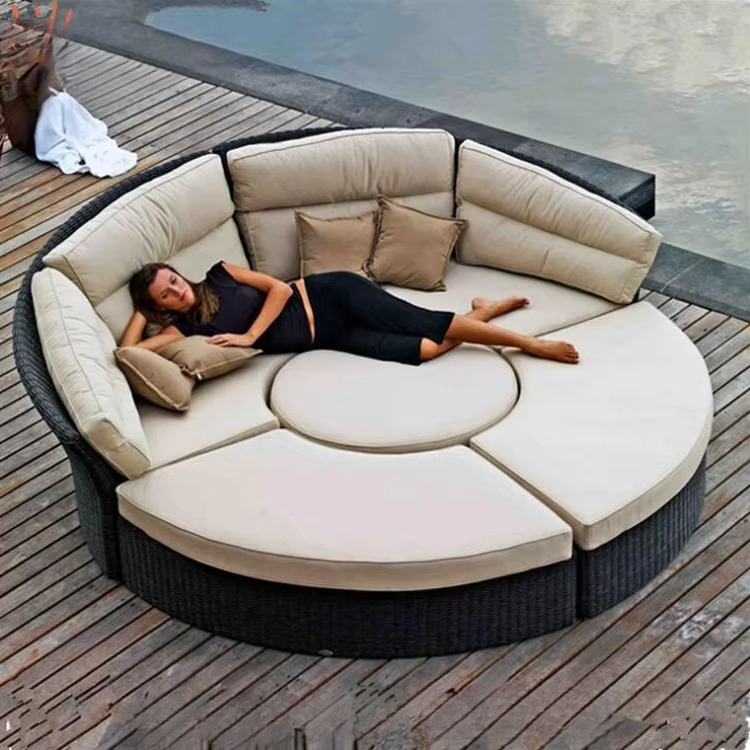 Tempat Tidur Santai Bulat Rota - Outdoor Daybed Furniture ulasan dan harga