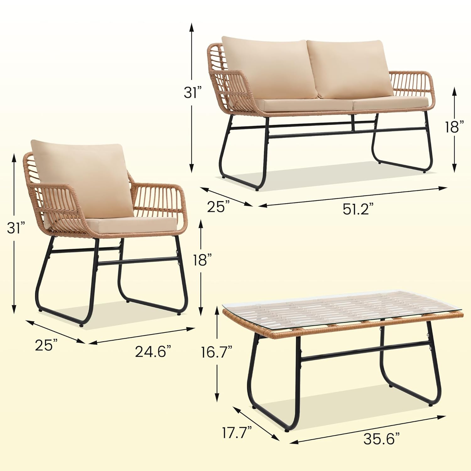 o*-4 Set Furnitur Teras Bistro - Outdoor Furniture Ofo ulasan dan harga