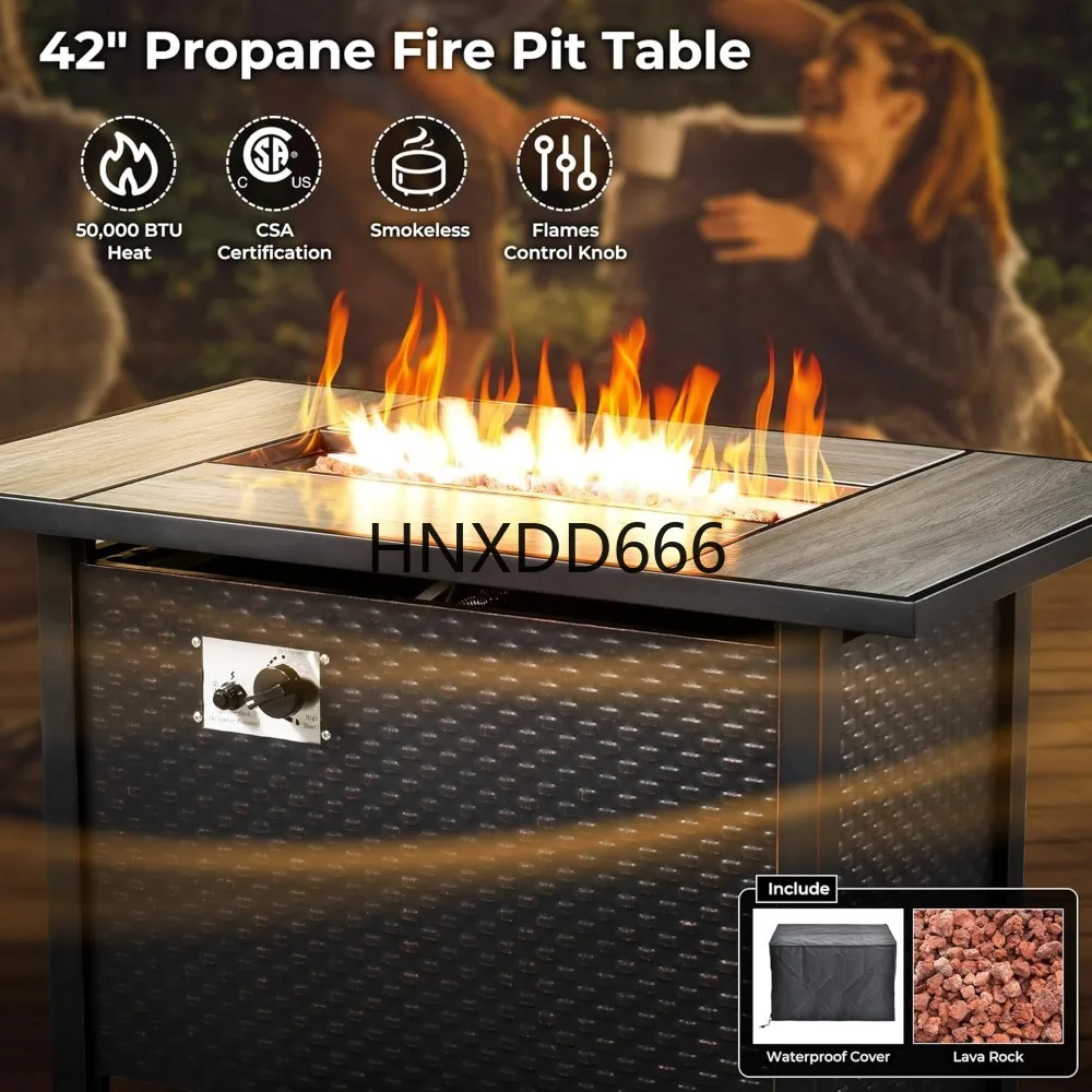 Set Furnitur Teras 8 Bagian un - Outdoor Furniture Fire Pit ulasan dan harga